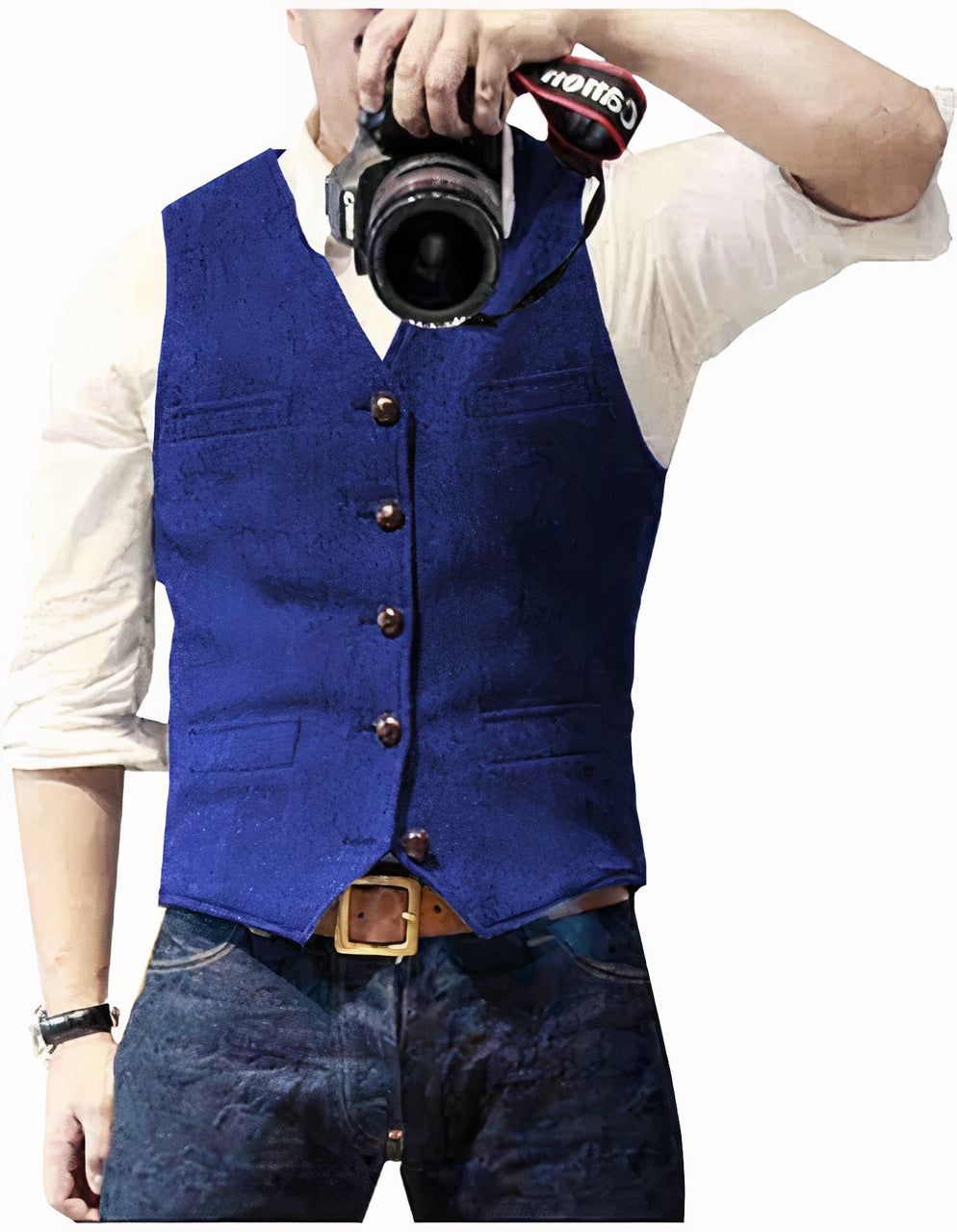 Variant image for Stylish Men's Waistcoat Vest with Button Closure, Classic Design for Formal and Casual Occasions, Premium Fabric Blend-29