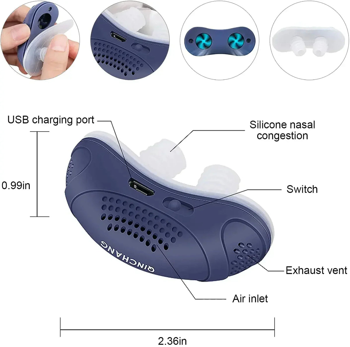 CPAP Micro Travel Machine Hoseless Anti Snoring Device