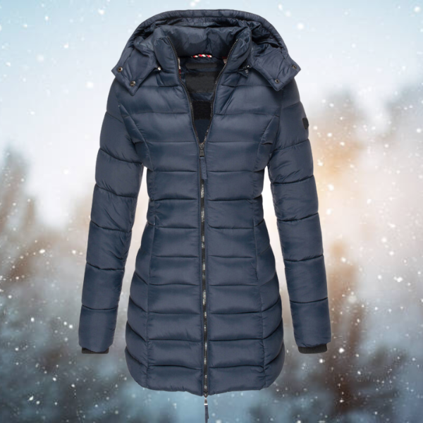 Water-Resistant Women’s Winter Jacket - Mid-Thigh Insulated