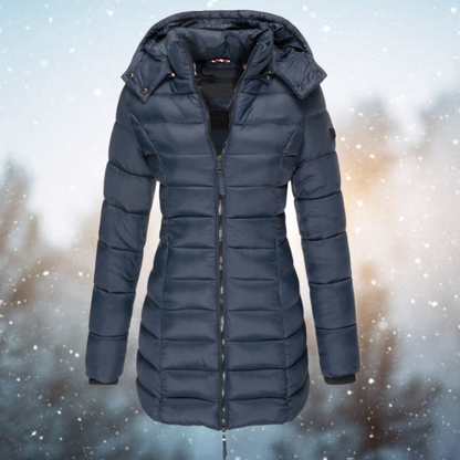 Water-Resistant Women’s Winter Jacket - Mid-Thigh Insulated