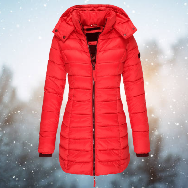 Water-Resistant Women’s Winter Jacket - Mid-Thigh Insulated