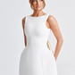 Elegant Pearl Mini Cocktail Dress with Flattering Fit for Formal Occasions and Special Events-5