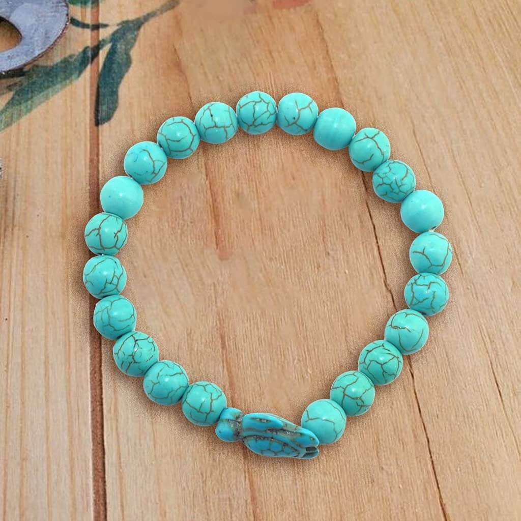 Empowering unisex gemstone bracelet – elastic design, zinc alloy, for beach outings 5