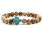Empowering unisex gemstone bracelet – elastic design, zinc alloy, for beach outings 9