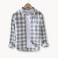 Men's Long Sleeve Checkered Shirt in 100% Cotton, Versatile Button Closure, Classic Style, Available in Various Sizes-2