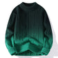 Plush Timeless Men's Gradient Knit Sweater - Crewneck Wool