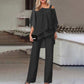 Fließendes Damen Zweiteiler-Set – Cold Shoulder Design, hochwertiger Stoff, für Business und besondere Anlässe 1