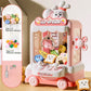 Cartoon Mini Claw Crane Machine Toy for Kids - Plush Rabbit Doll Grabber with Music & Lights