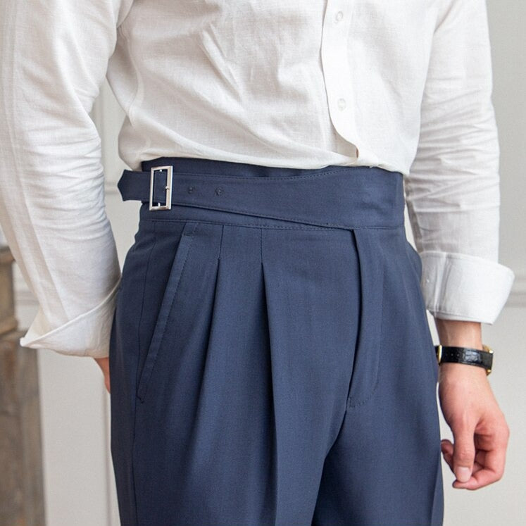 Stylish Loop Detail Pants for Modern Silhouette, Comfortable Fit, Versatile for Casual and Semi-Formal Wear-1