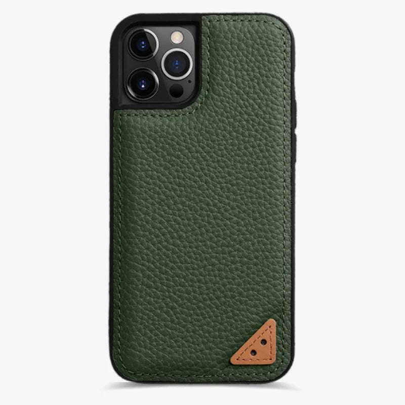 Leather Iphone 13 Case Red Slim Deluxe Protective Cover