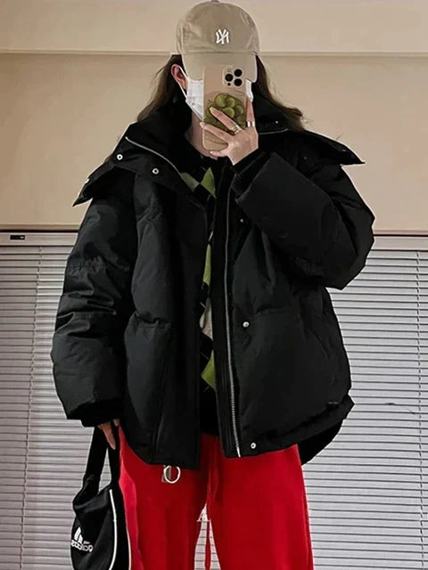 Women's Insulating Parka - Oversized Quilted, Winter