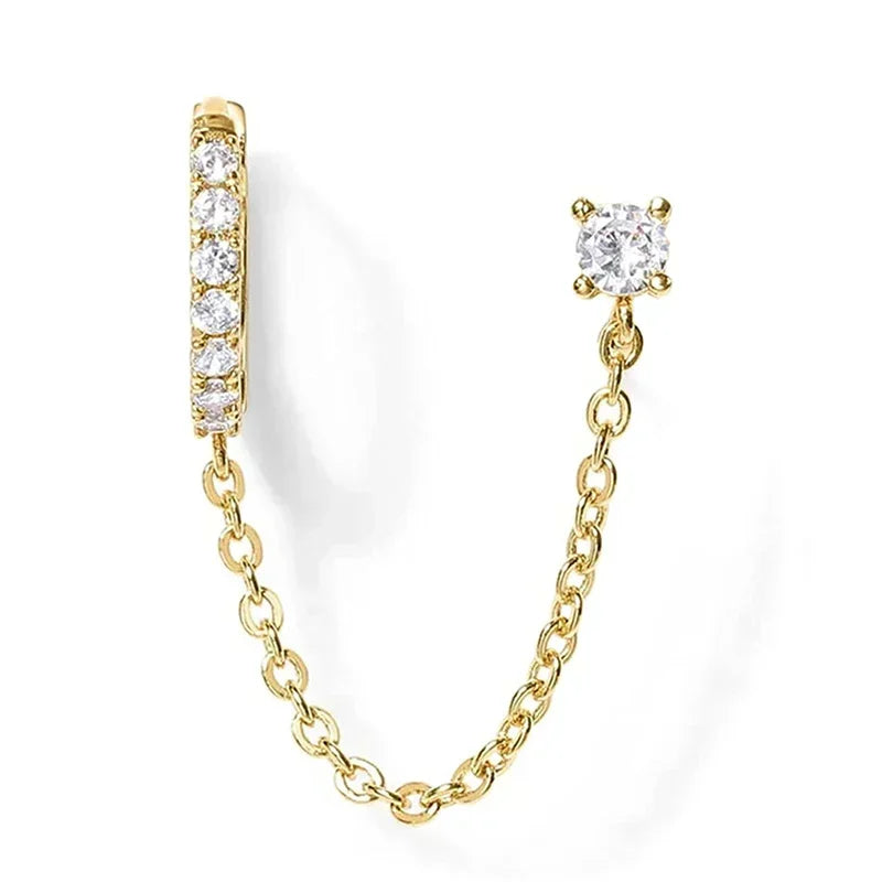 Gold Hoop Earrings with Stylish Tassel Design for Women, Lightweight Fashion Jewelry for Dance Parties 0