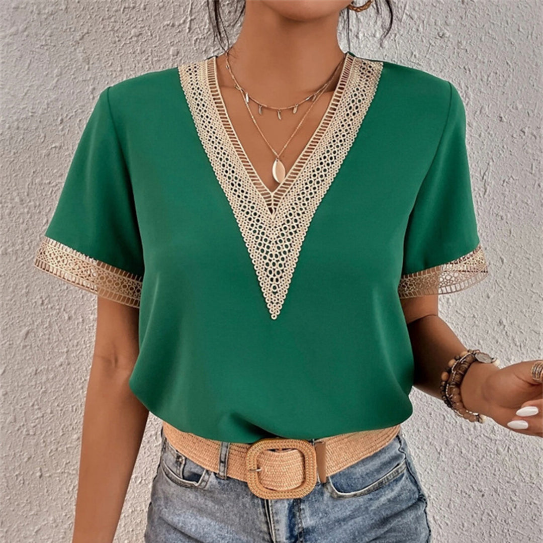 Variant image for Elegant Women's Loose-Fit T-Shirt in Breathable Polyester, Versatile Casual Tee for All Occasions-6