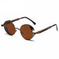 Steampunk Metal Sunglasses for Men Women Vintage Round Glasses Fashion High Quality Oculos de Sol