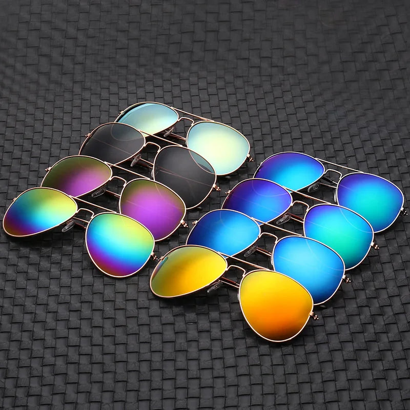 Double 2025 Bridge Aviation Sunglasses for Women - UV400 Alloy Frame Mirror Glasses