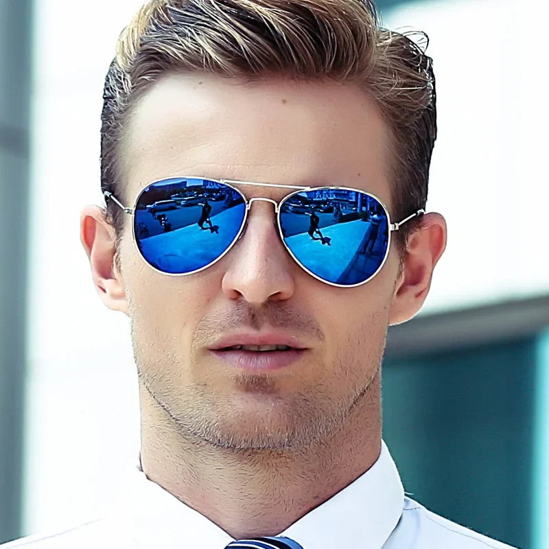 Double 2025 Bridge Aviation Sunglasses for Women - UV400 Alloy Frame Mirror Glasses