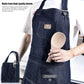 Denim Apron Flexible Neck Bib Apron Sturdy Barista Kitchen Apron Fall 2025 Hygienic Workwear With Pockets