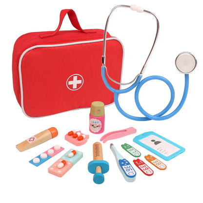 Doctor Wooden Playset - Educational Medical Toy for Kids, Imaginative Role-Playing Fun