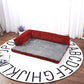 Dog Bed Coral Fleece L Shaped Sofa Bed Fall 2025 Water-Resistant Bolster Cushion Machine Washable Cozy Support