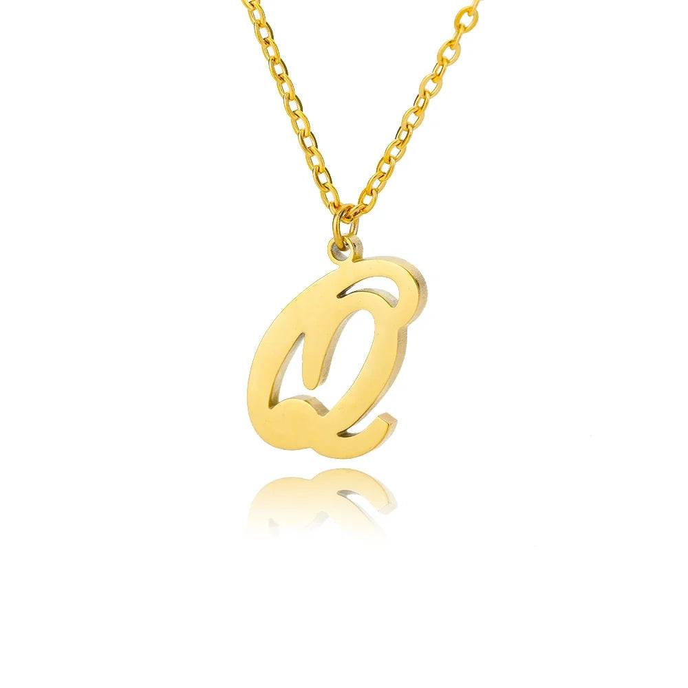 Gold Personalized Initial Necklace - Elegant Minimalist Gift for Women, Weddings & Anniversaries