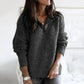 Plush Women's Half Zip Pullover - Relaxed Knit For Autumn