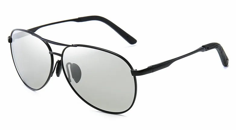 Metal Aviation Frame Color Changing Sunglasses for Men, Pilot Day Night Vision Driving
