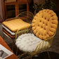 Seat Cushion Biscuit Plush Pillow Cozy Household Decor Fall 2025 Decorative Chair Car Pad Comfort Gift