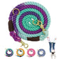 Dog Leash Rope Nylon Heavy Duty Walking Lead Hiking Training Fall 2025 Cozy Leather Wrapped Grip
