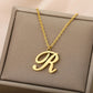 Gold Personalized Initial Necklace - Elegant Minimalist Gift for Women, Weddings & Anniversaries