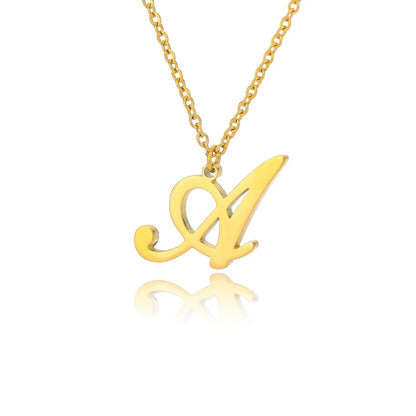 Gold Personalized Initial Necklace - Elegant Minimalist Gift for Women, Weddings & Anniversaries