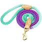 Dog Leash Rope Nylon Heavy Duty Walking Lead Hiking Training Fall 2025 Cozy Leather Wrapped Grip