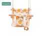 Swing Baby Canvas Seat Infant Hanging Swing 0-12 Months Wooden Rope Nursery Fall 2025 Safe Seat Belt