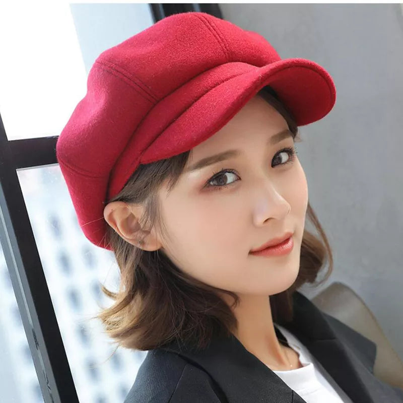 Cozy Warm Women’s Balloon Hat - Vintage Rounded Cotton