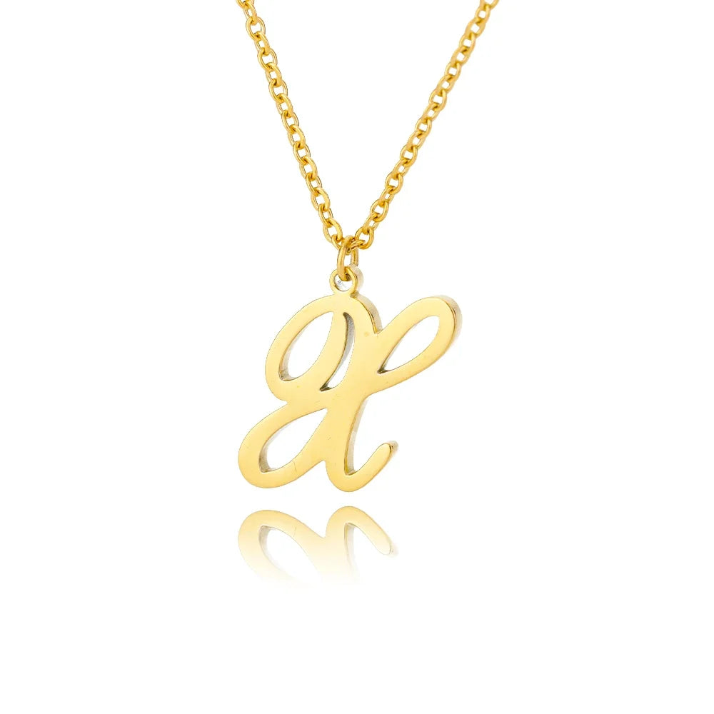 Gold Personalized Initial Necklace - Elegant Minimalist Gift for Women, Weddings & Anniversaries