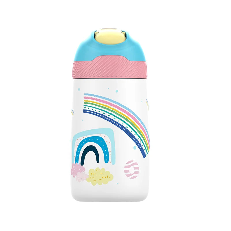 Water Kids Bottle 350ml Vacuum Insulated Thermos Healthy Straw BPA Free Back to School 2025 Hot Cold 24H