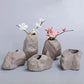 Ceramic Vase Stone Texture Tabletop Sculpture Vase Household Decor Fall 2025 Wedding Centerpiece Rustic Gift
