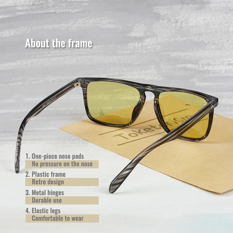 Photochromic Sunglasses Polarized Lenses For Driving Day And Night Comfort Light Frame Fall 2025 Trend