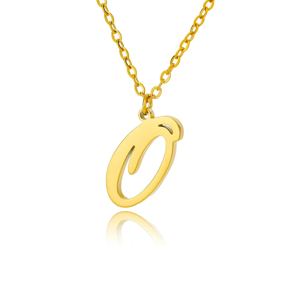 Gold Personalized Initial Necklace - Elegant Minimalist Gift for Women, Weddings & Anniversaries