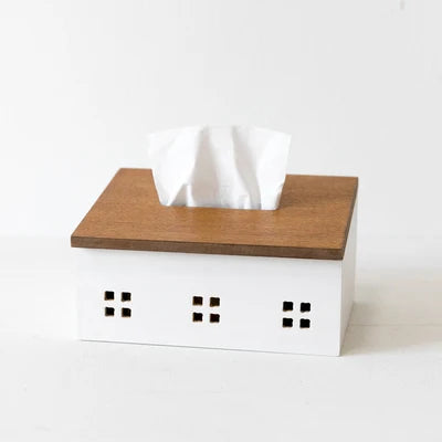 Tissue Box Wooden Scandinavian Napkin Holder Box Fall 2025 Kitchen Dining Organizer Eco Friendly Rustic Gift