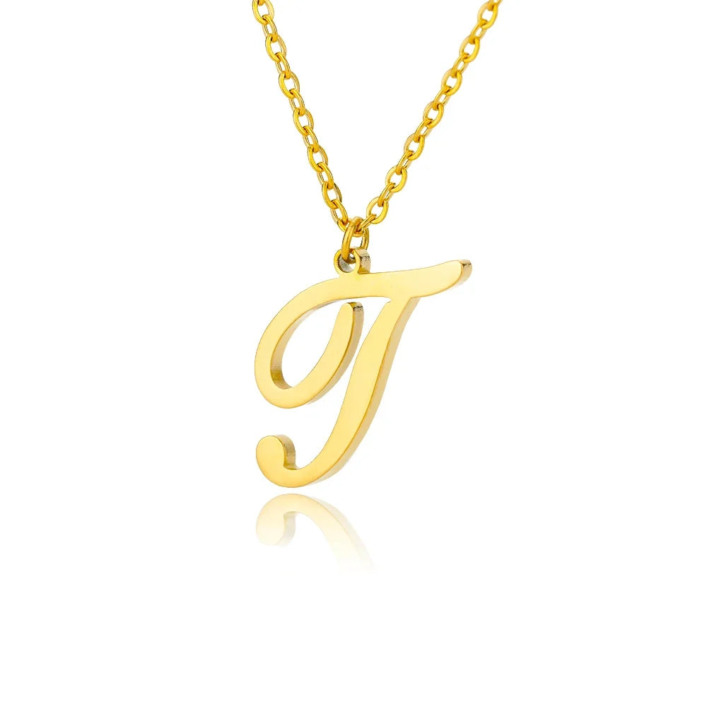 Gold Personalized Initial Necklace - Elegant Minimalist Gift for Women, Weddings & Anniversaries