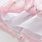 Floral Butterfly Print, Knee-Length, Sleeveless, Sash Waist, Casual Wear – Light and Flattering Girls' Dress