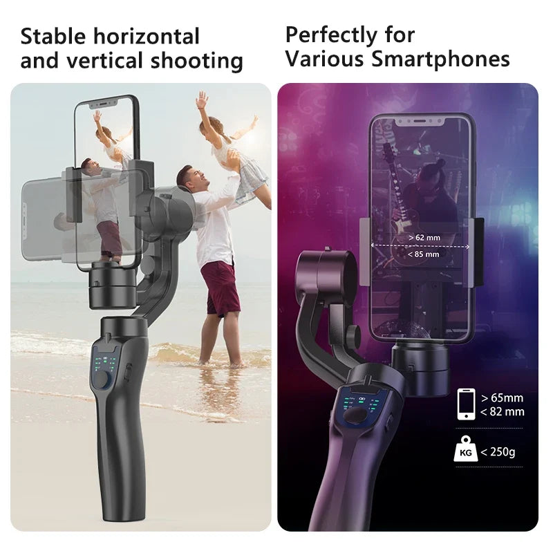 3-Axis Hand-Held Gimbal Stabilizer with Accessories - Anti Shake Smartphone Video Holder for Android & iPhone