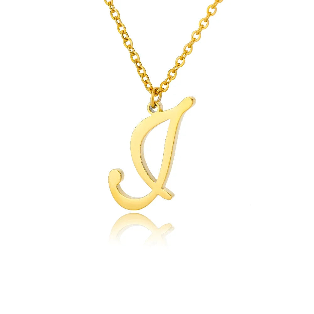 Gold Personalized Initial Necklace - Elegant Minimalist Gift for Women, Weddings & Anniversaries