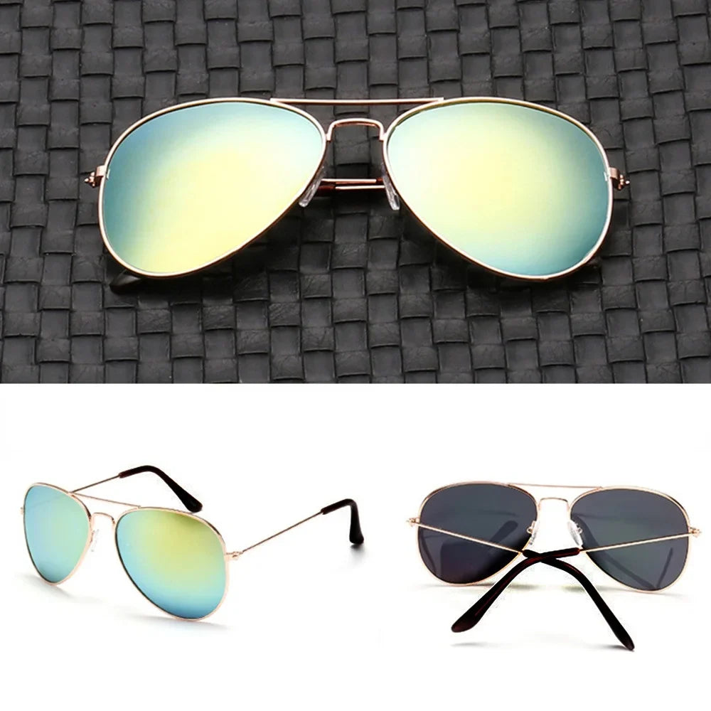 Double 2025 Bridge Aviation Sunglasses for Women - UV400 Alloy Frame Mirror Glasses
