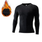 Men's Thermal Fleece Compression Undershirts for Winter Sports - Light, Moisture-Wicking Fitness Gear