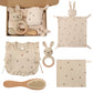 Teething Toy Wooden Ring Rattle Kit With Cotton Gauze Mobile Gym Newborn Gift Fall 2025 Soothing