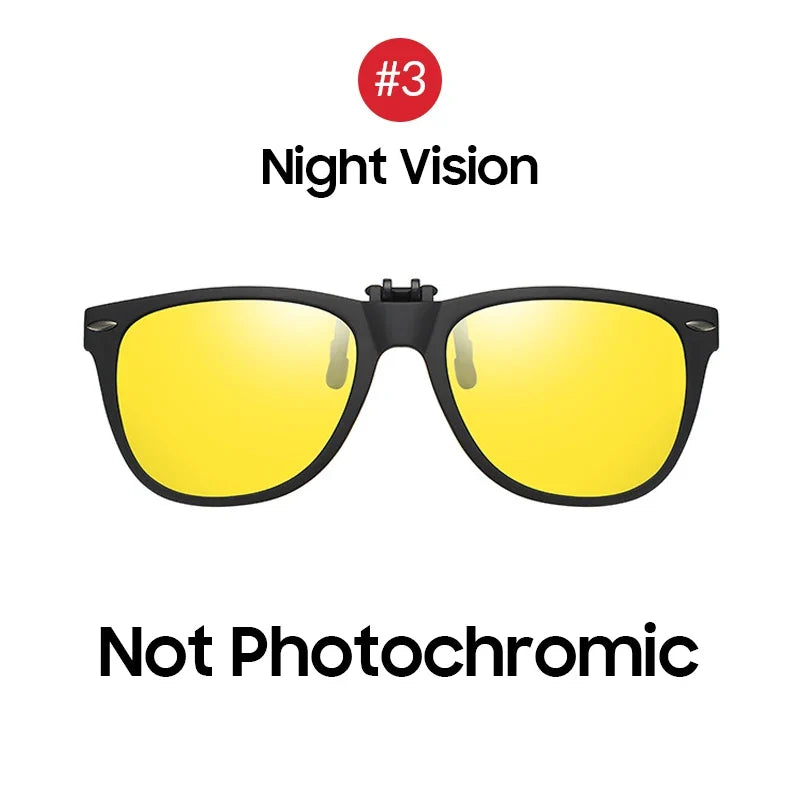 Sunglasses Photochromic Flip-Up Clip-On Polarized Lenses for Driving Summer 2026 Trend Gift Idea