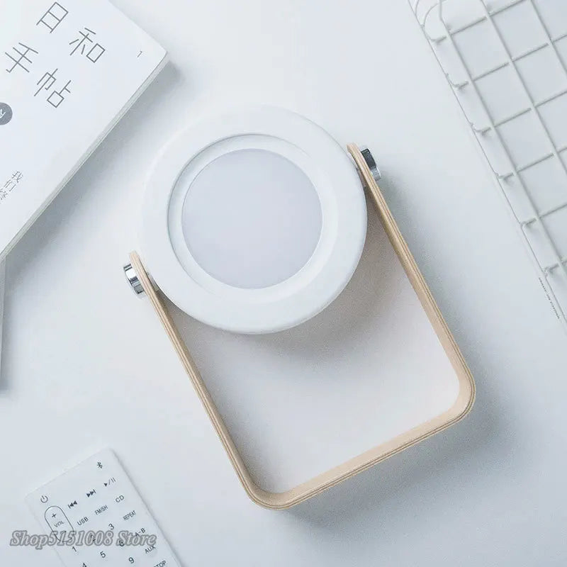 Wood Creative Handle Folding LED Night Light Lantern for Reading, USB Charging