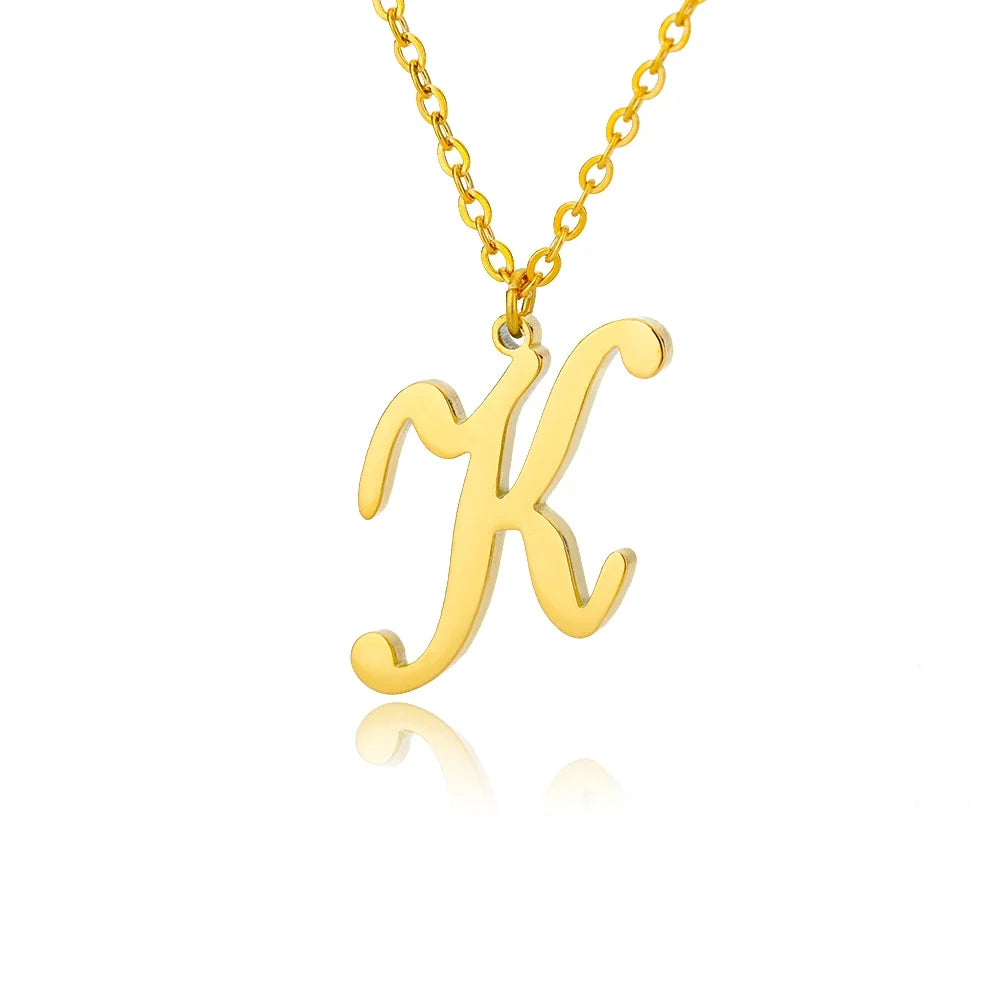 Gold Personalized Initial Necklace - Elegant Minimalist Gift for Women, Weddings & Anniversaries