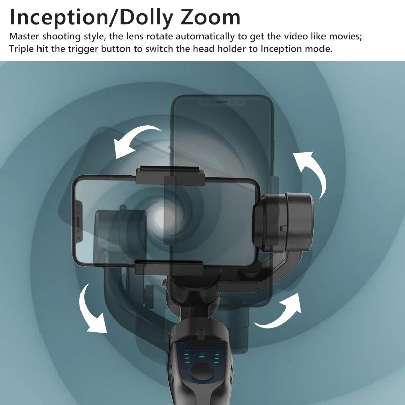 3-Axis Hand-Held Gimbal Stabilizer with Accessories - Anti Shake Smartphone Video Holder for Android & iPhone